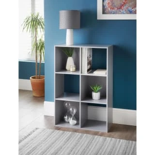 Lokken 6 Cube Shelving Unit - Grey 1 Lokken 6 Cube Shelving Unit - Grey