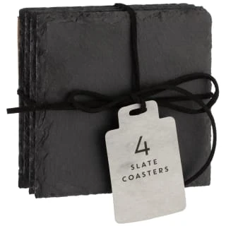 B&M Slate Coasters 4pk 1 B&M Slate Coasters 4pk