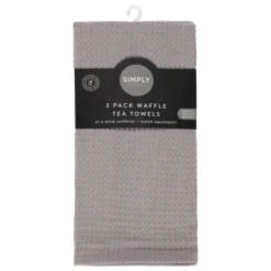 Simply Everyday Waffle Tea Towels 3pk - Grey