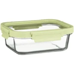 B&M Green Glass Food Container - Large