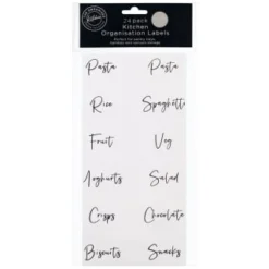 B&M Kitchen Organisation Labels 24pk