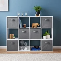 Home Furnishing Series Store -Home Furnishing Series Store 385648 lokken 12 cube shelving unit with 6 baskets