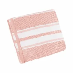 B&M Newbury Stripe Bath Towel - Blush